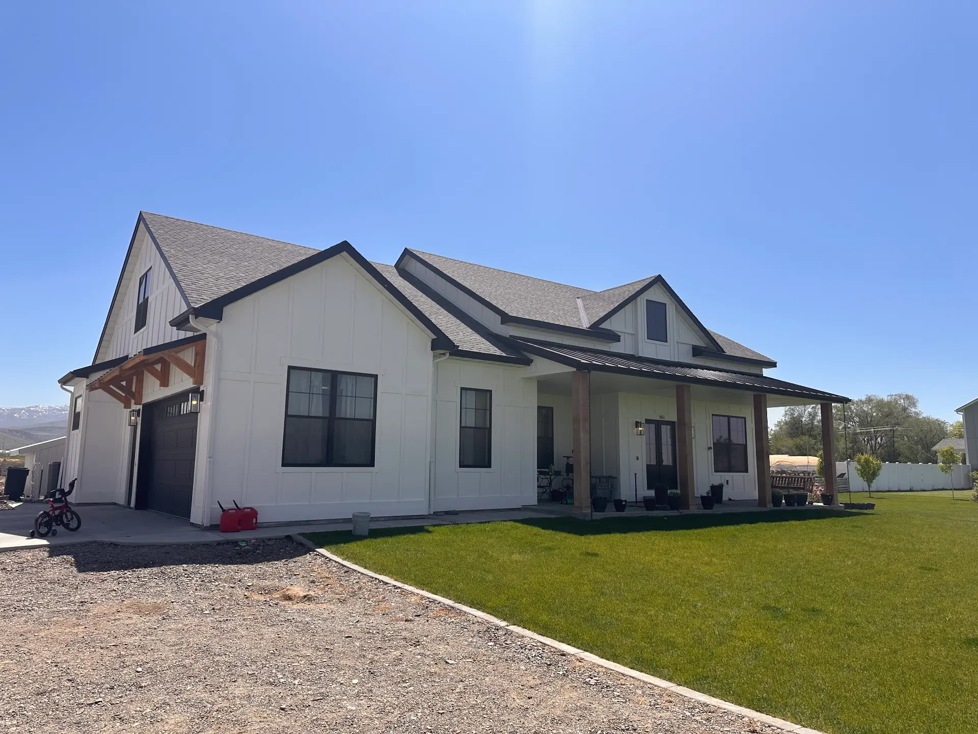 Completed white home exterior by Idaho Painting Pros